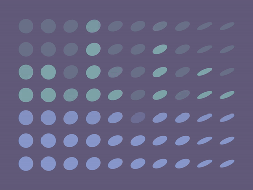 gradient of dots